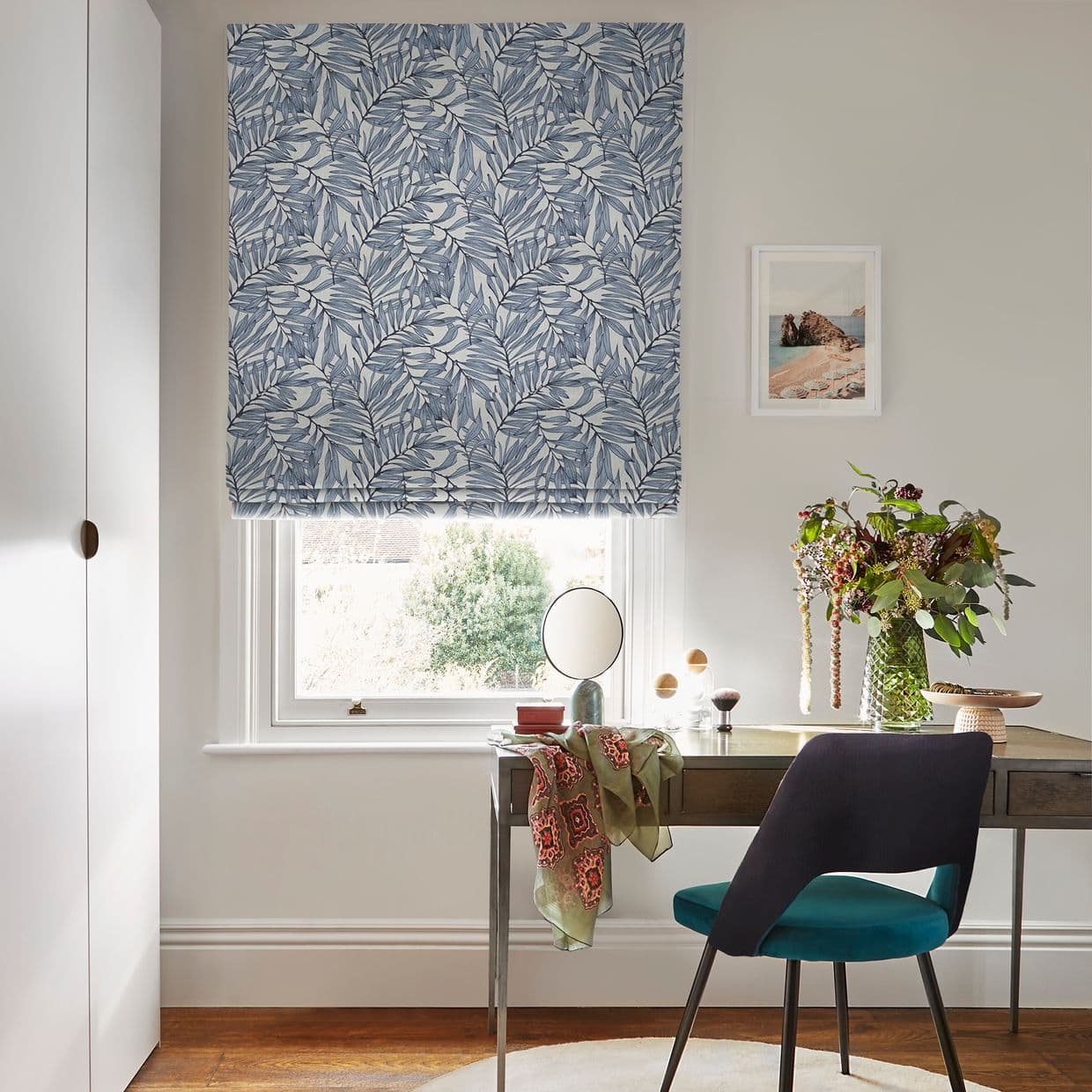Laurel Wedgewood Roman Blind