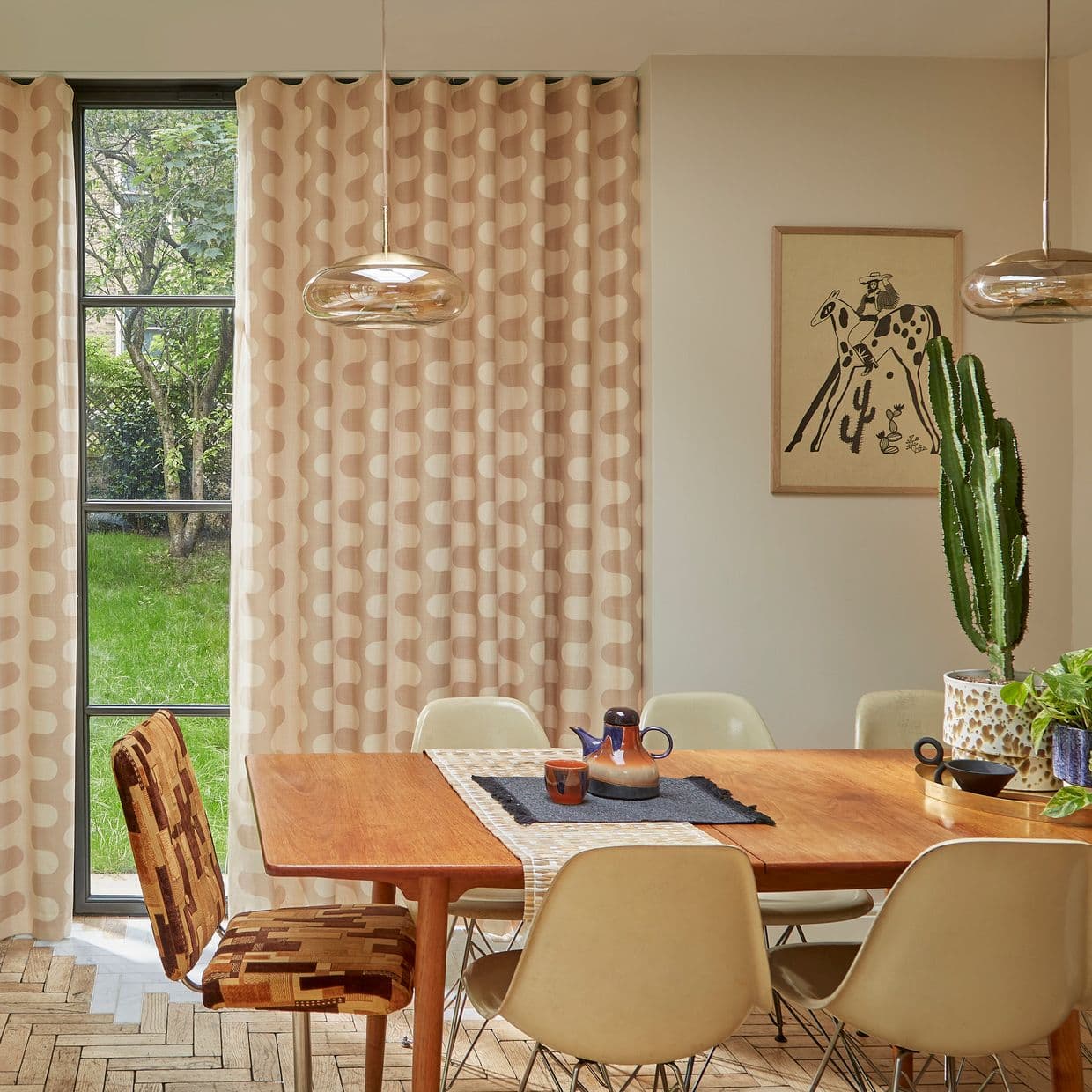 Micro Glaze Sepia Curtain