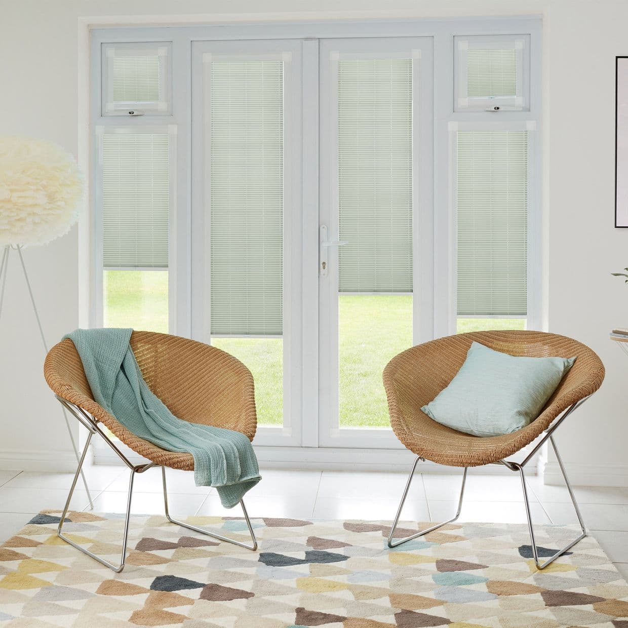 Lanbury Blackout Off White Perfect fit Pleated blind
