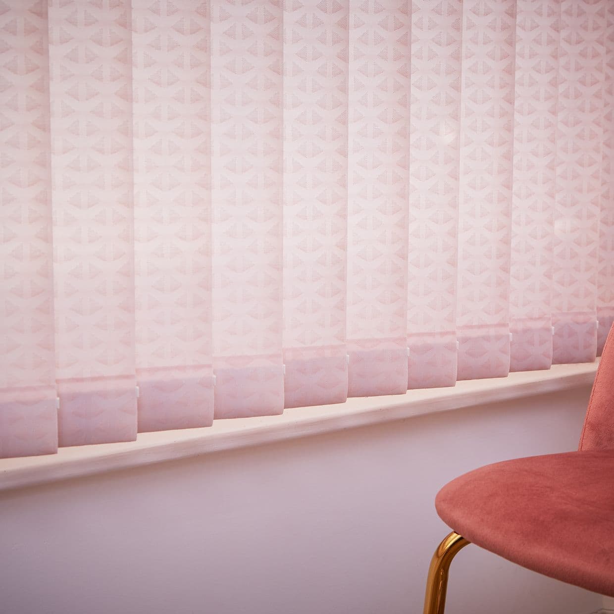 Vesper Light Pink Vertical Blind