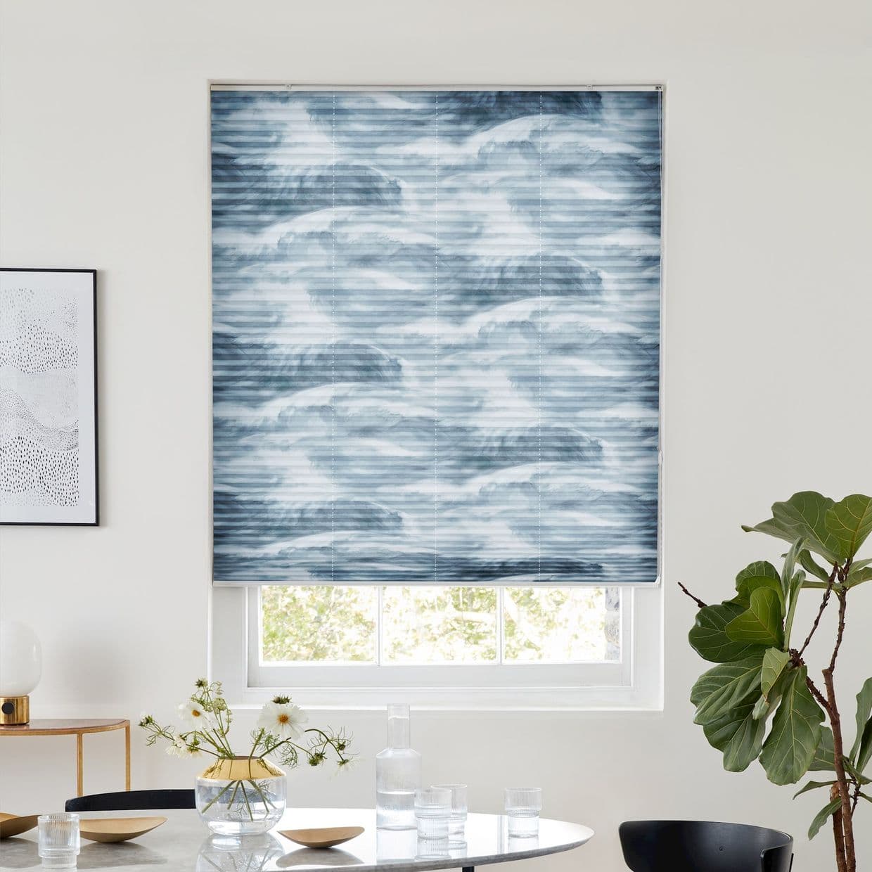 Ripple Blue Pleated Blind