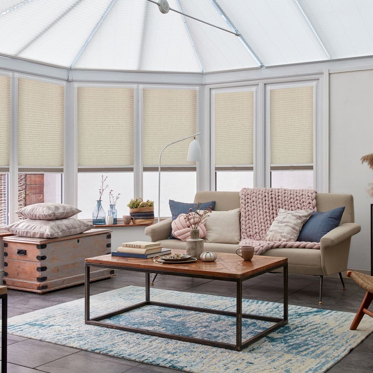 Highgrove Beige Conservatory Side Pleated Blind
