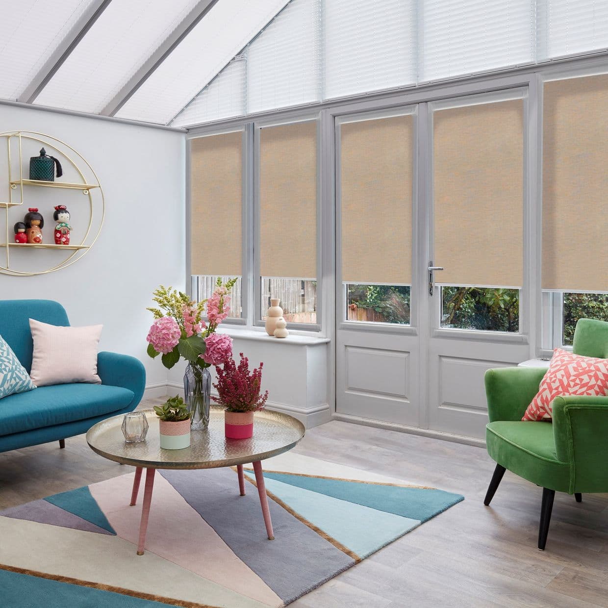 Jerico Blackout Natural Conservatory Roller blind
