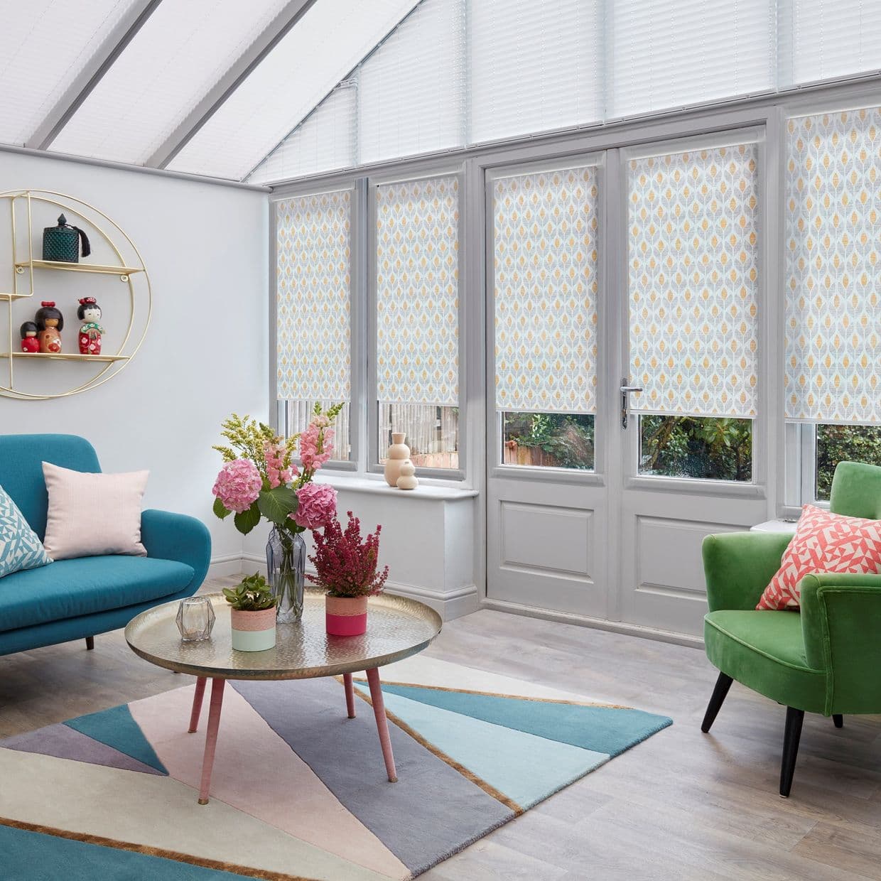 Petula Ochre Conservatory Roller blind