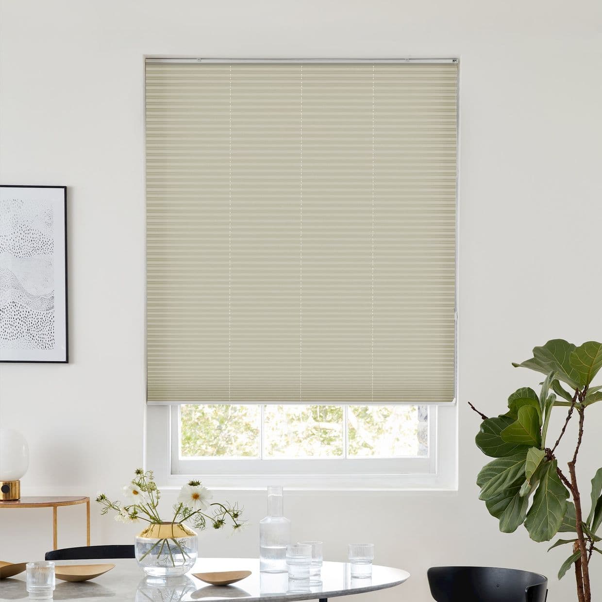 Thermashade Beige Pleated Blind