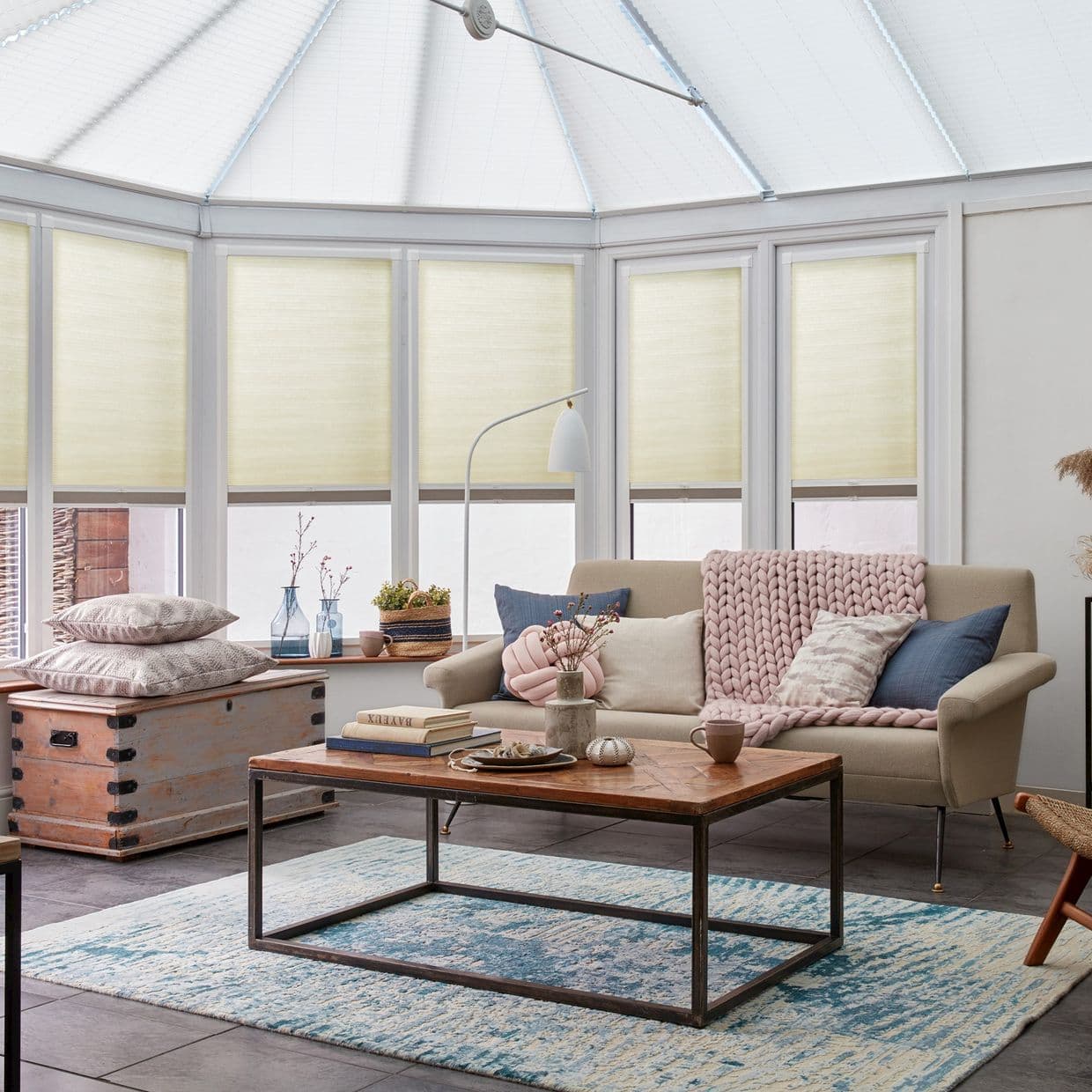 Thermashade Natural Texture Conservatory Side Pleated Blind