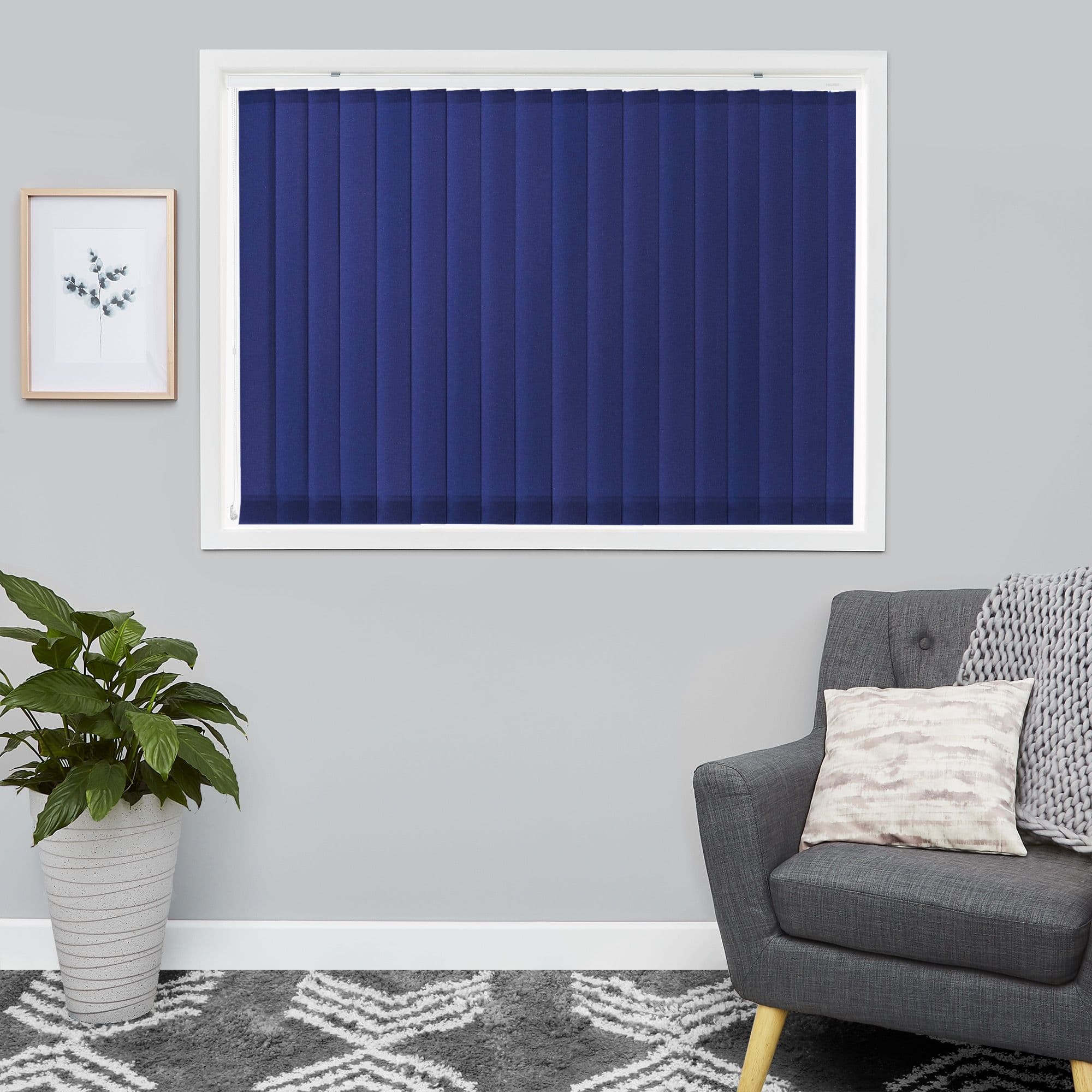 Reber True Blue Vertical Blind