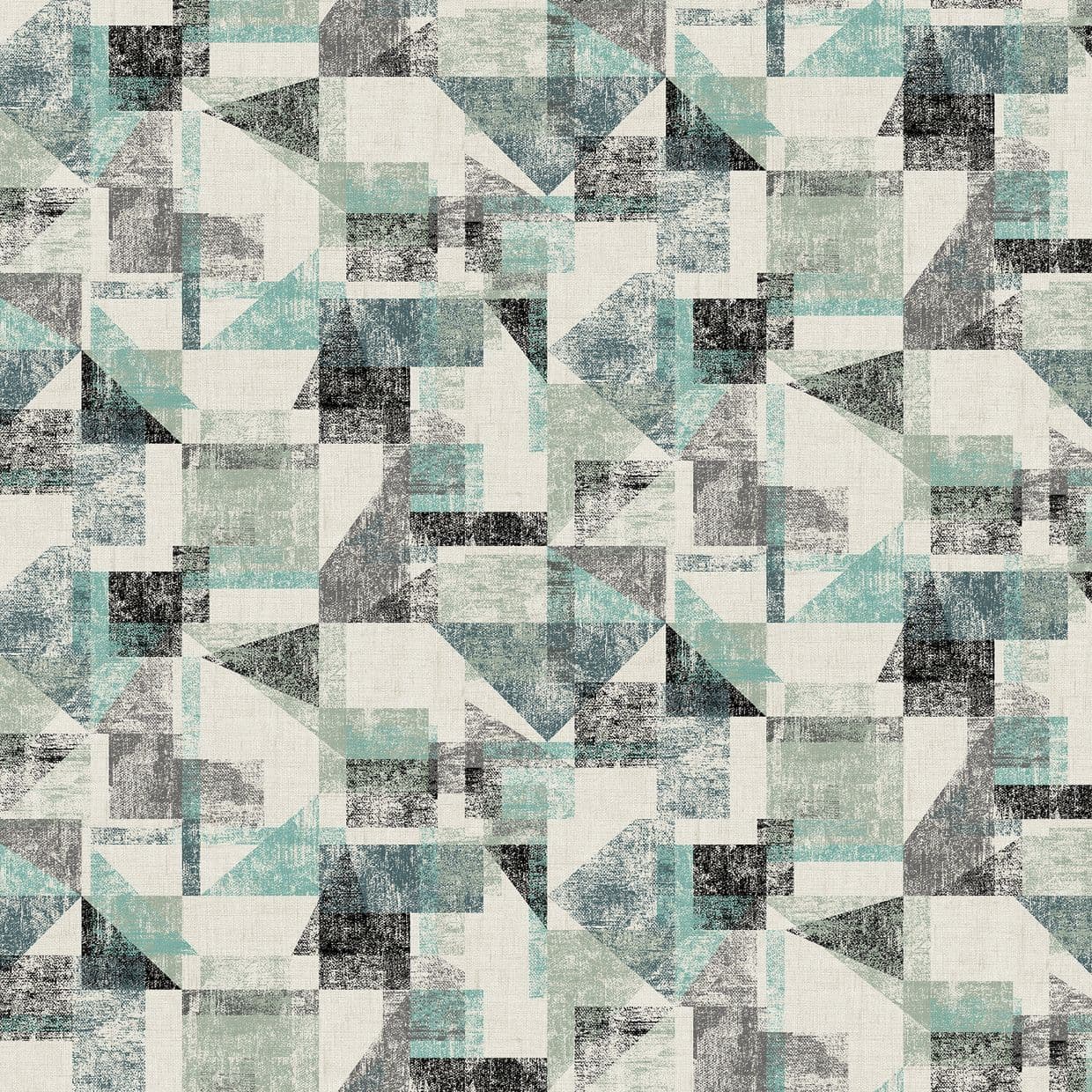 Fraction Teal Curtain