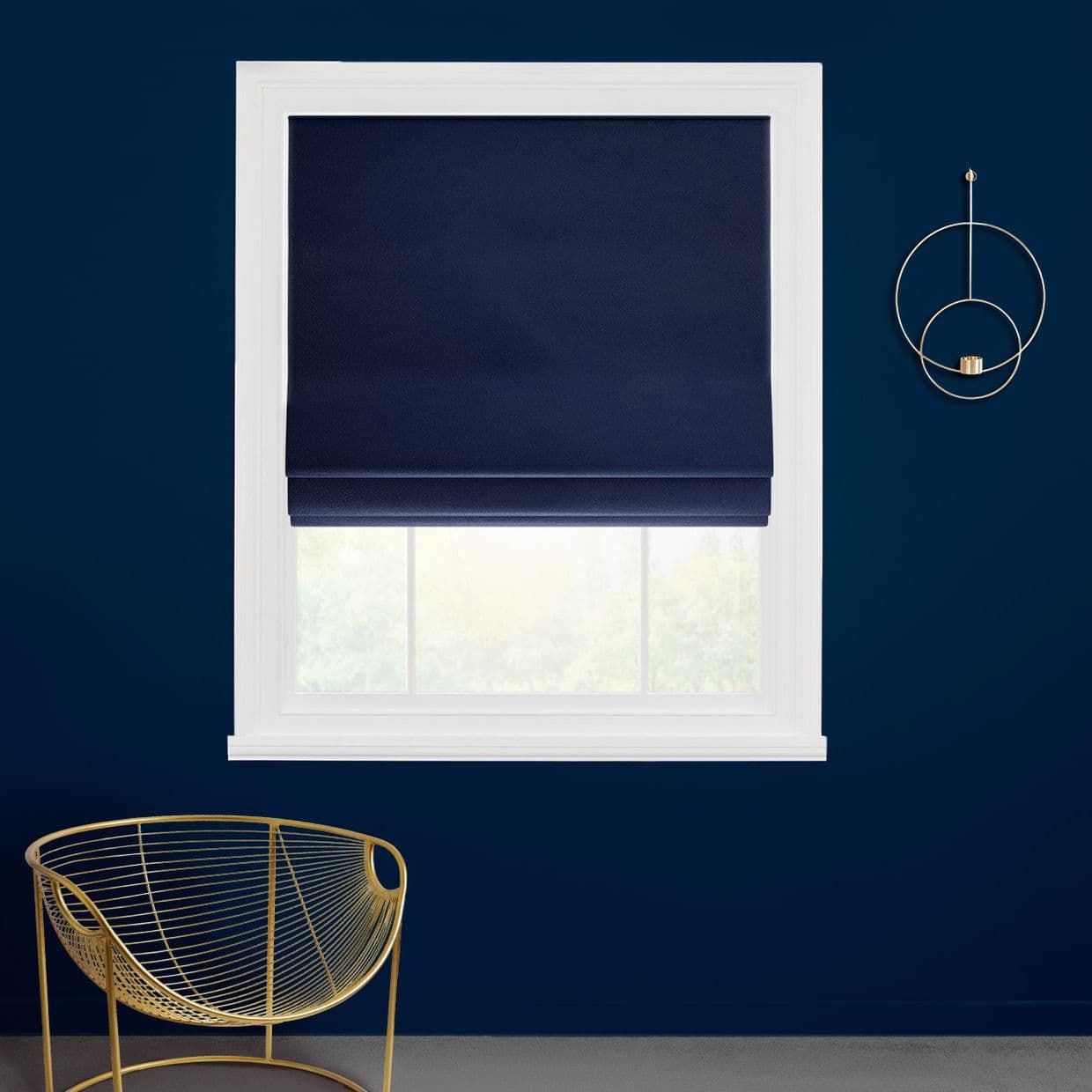 Darcia Velvet Midnight Roman blind