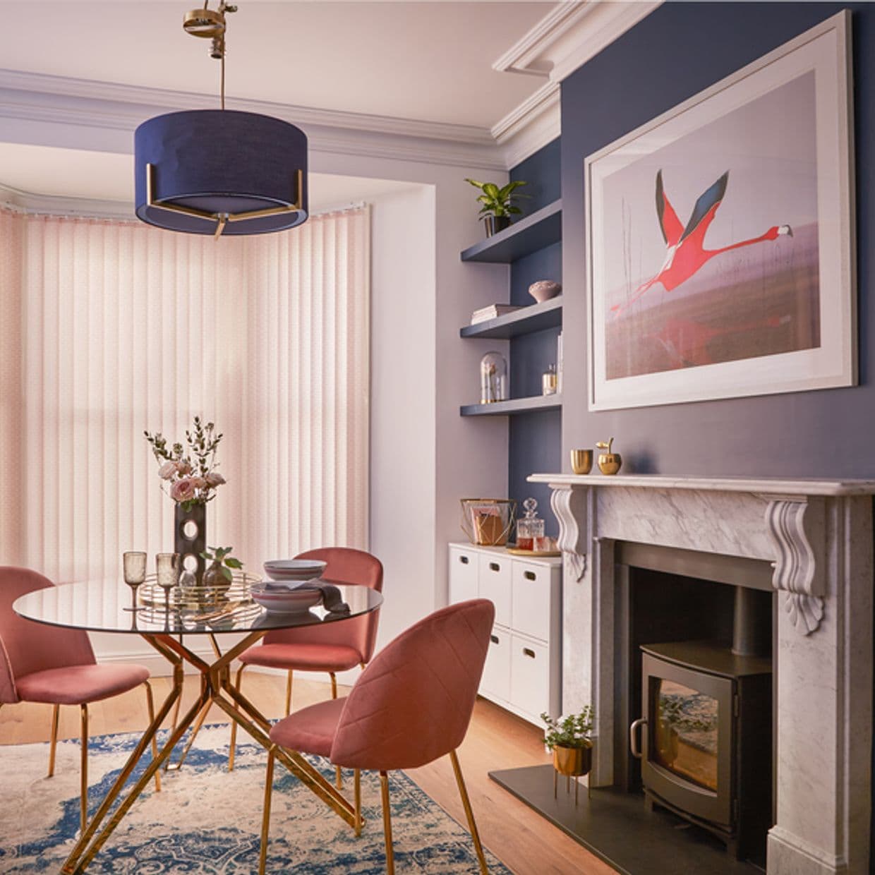 Vesper Light Pink Vertical Blind