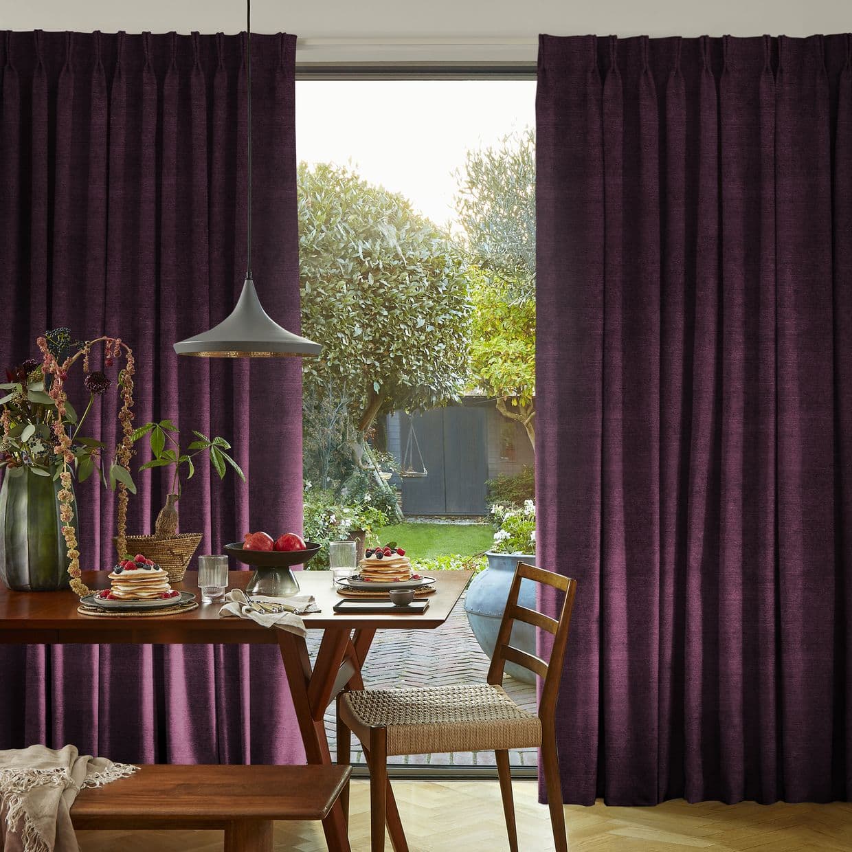 Lyon Plum Curtain