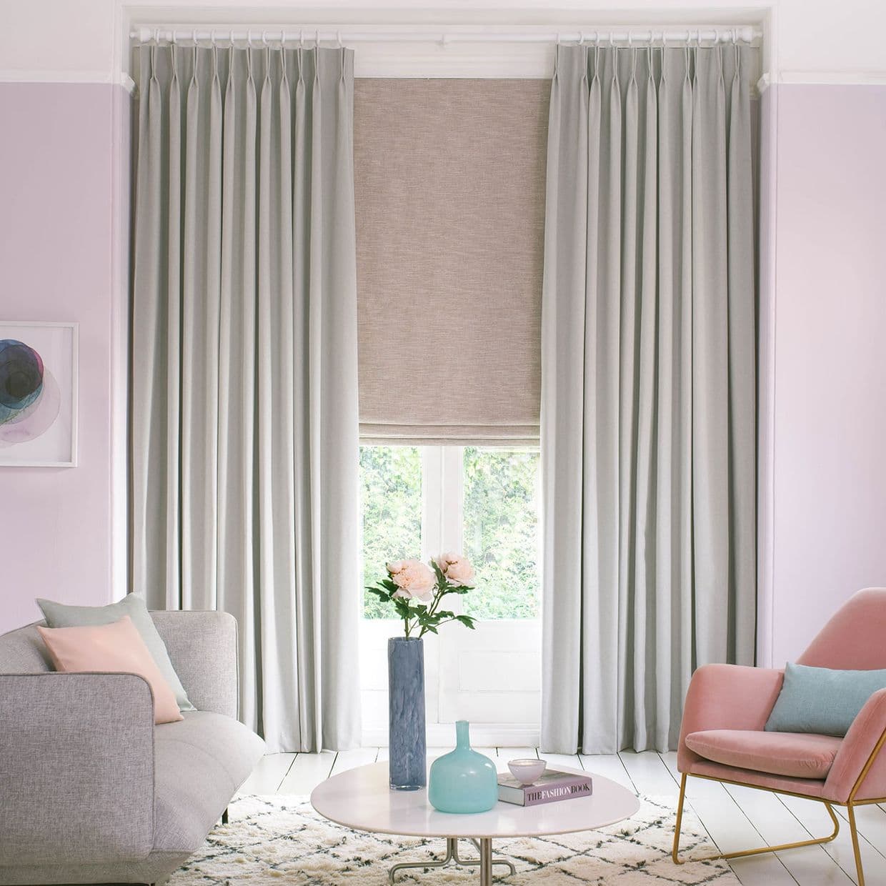 Huxley Dove Grey Curtain