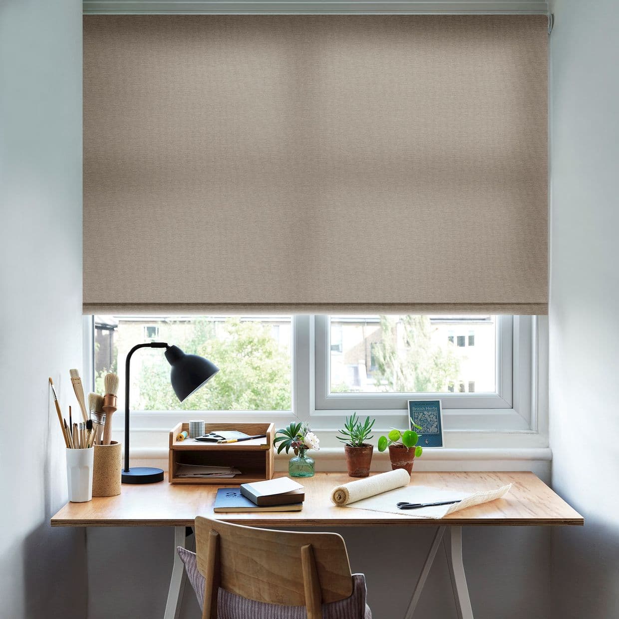 Conscious Walnut Roller Blind