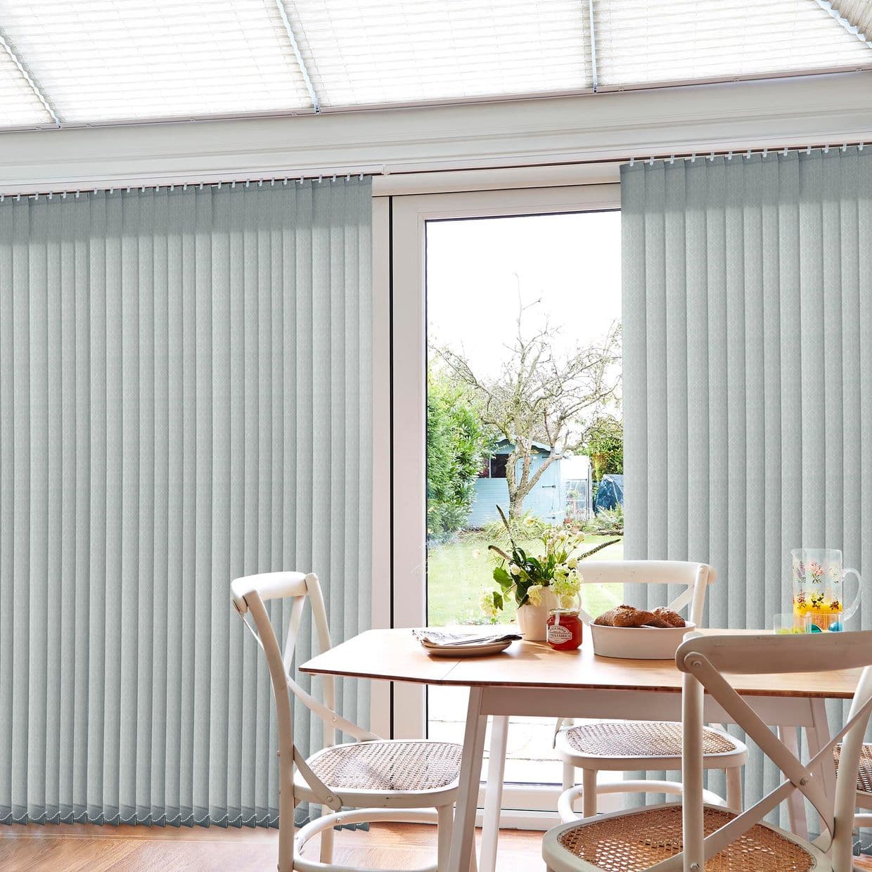 Edison Light blue Conservatory Vertical Blind