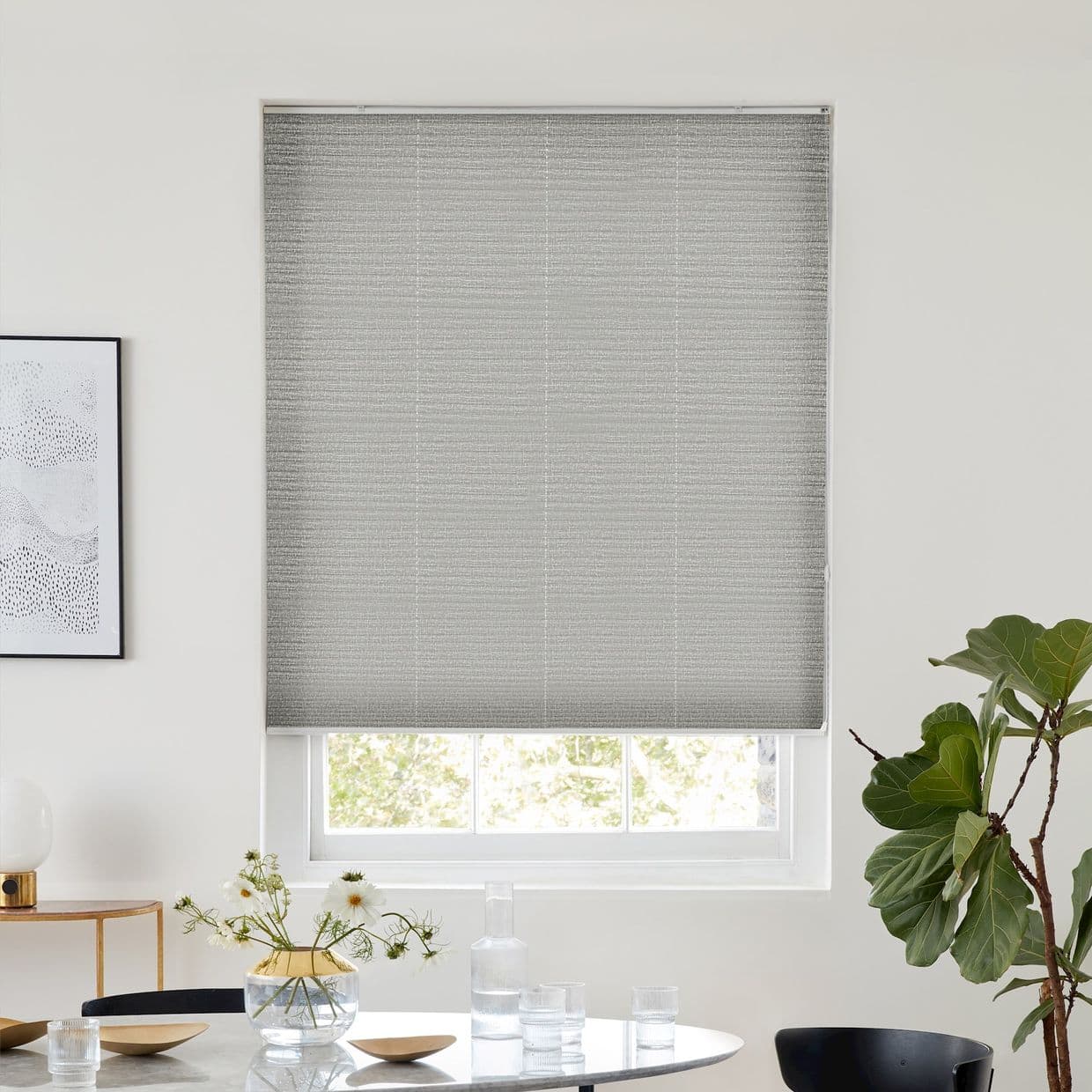 Thermashade Dark Grey Texture Pleated Blind