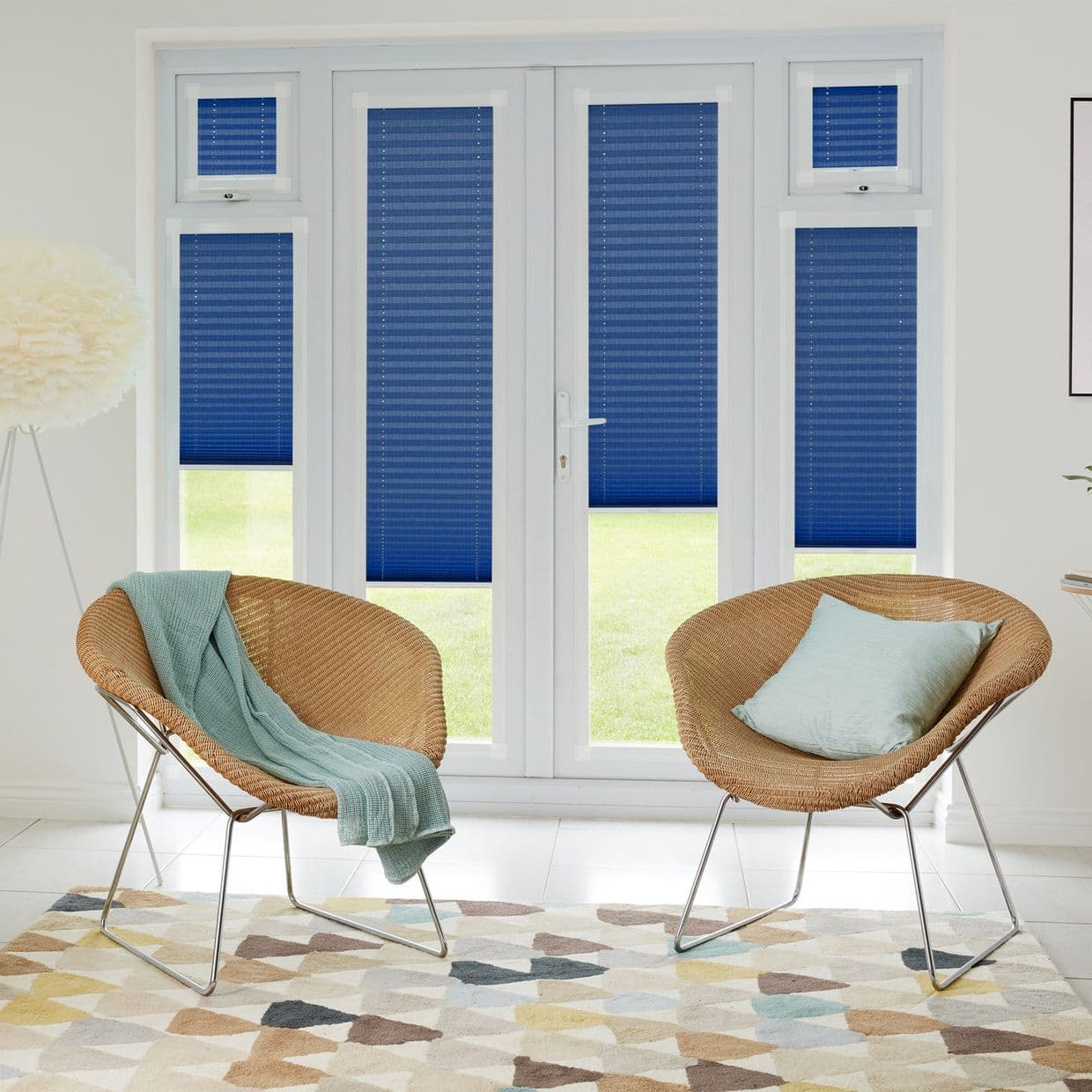 Thermashade Blackout Blue Perfect fit Pleated blind