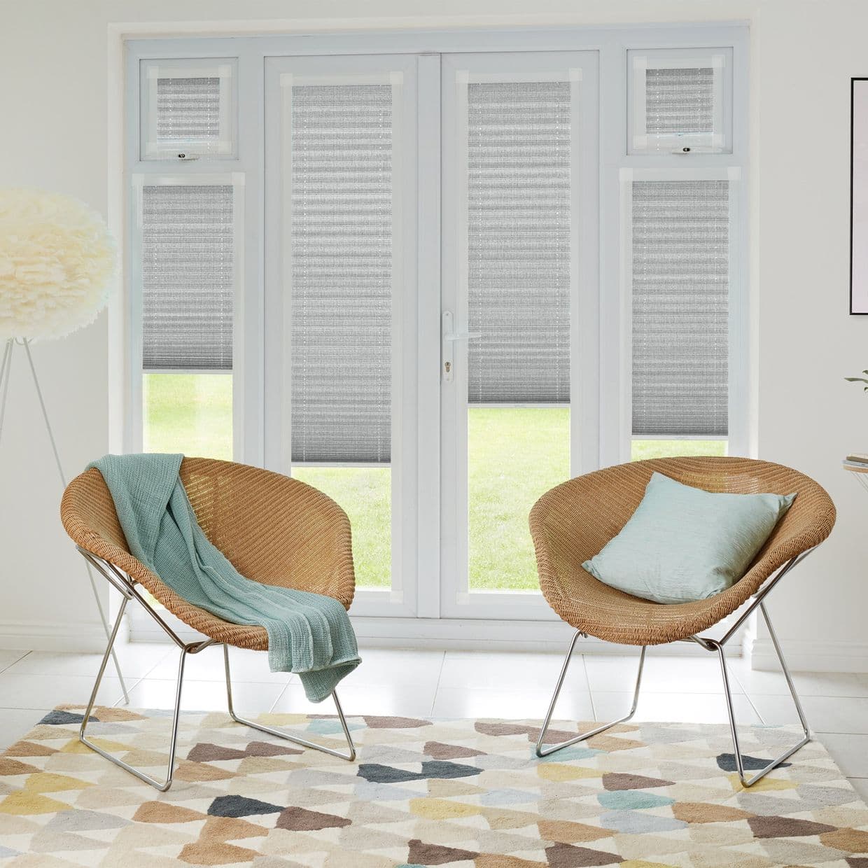 Sparkle Silver Perfect fit Pleated blind