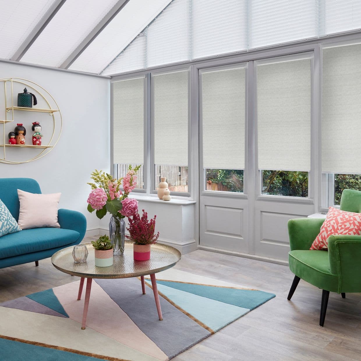 Macrame Pewter Conservatory Roller blind