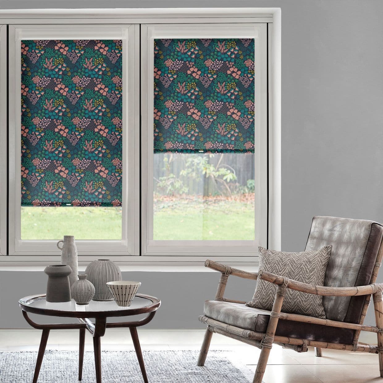 Lorena Blackout Night Garden Perfect Fit Roller blind