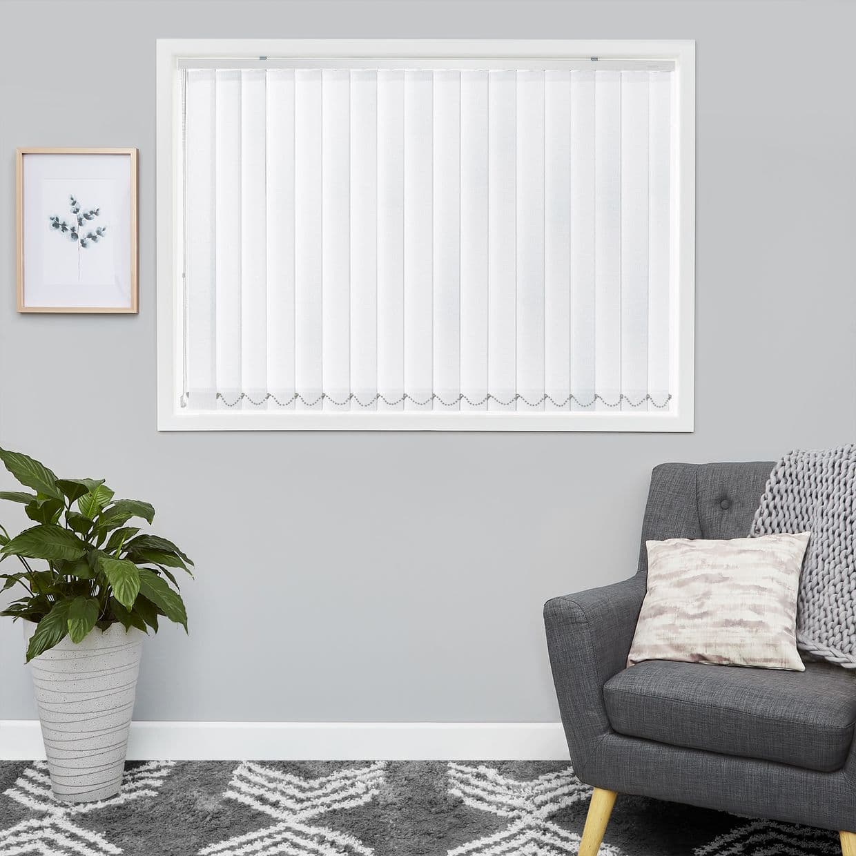 Atom Silver Vertical Blind