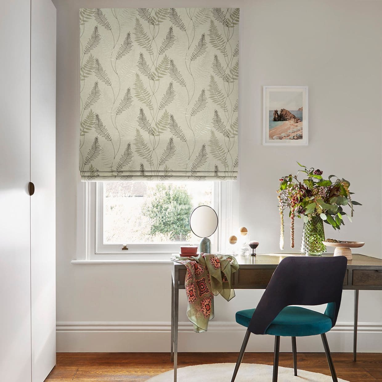 Tranquillity Bark Roman blind