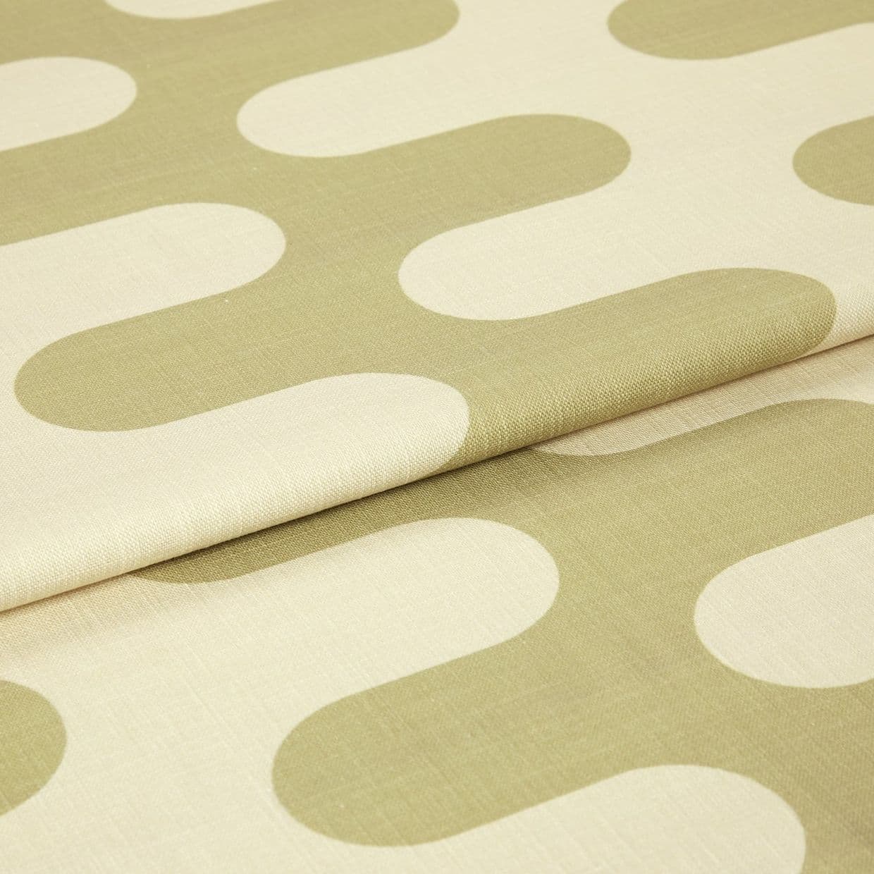 Retro Wave Pistachio Roman Blind