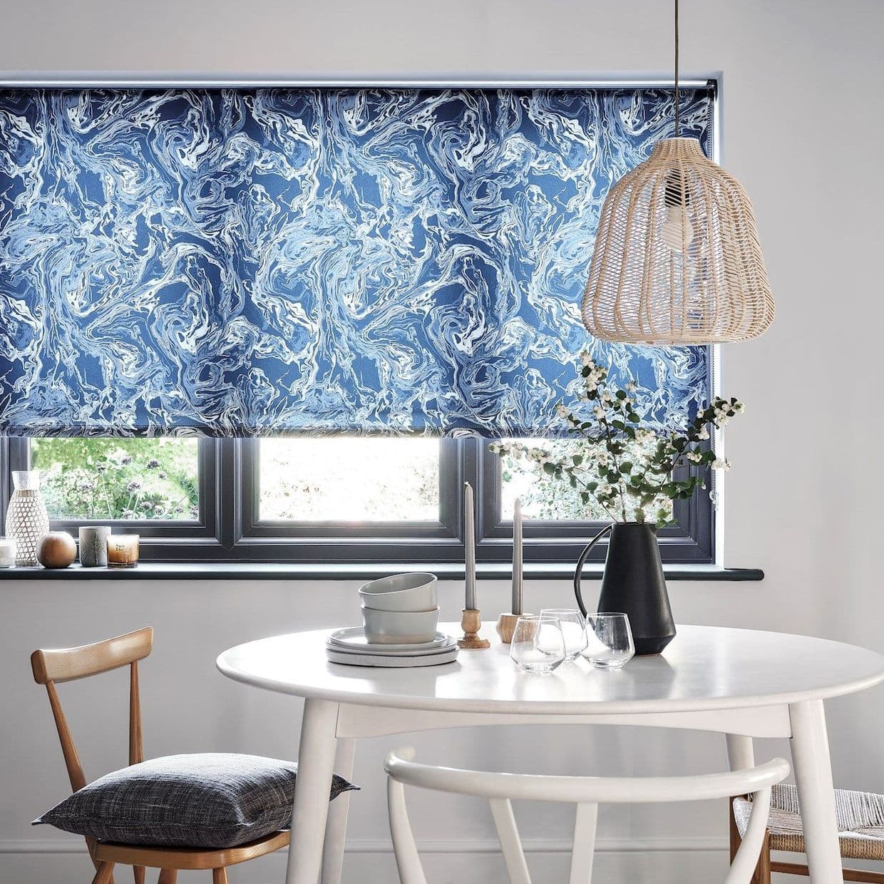 Marble Aquamarine Roller Blind