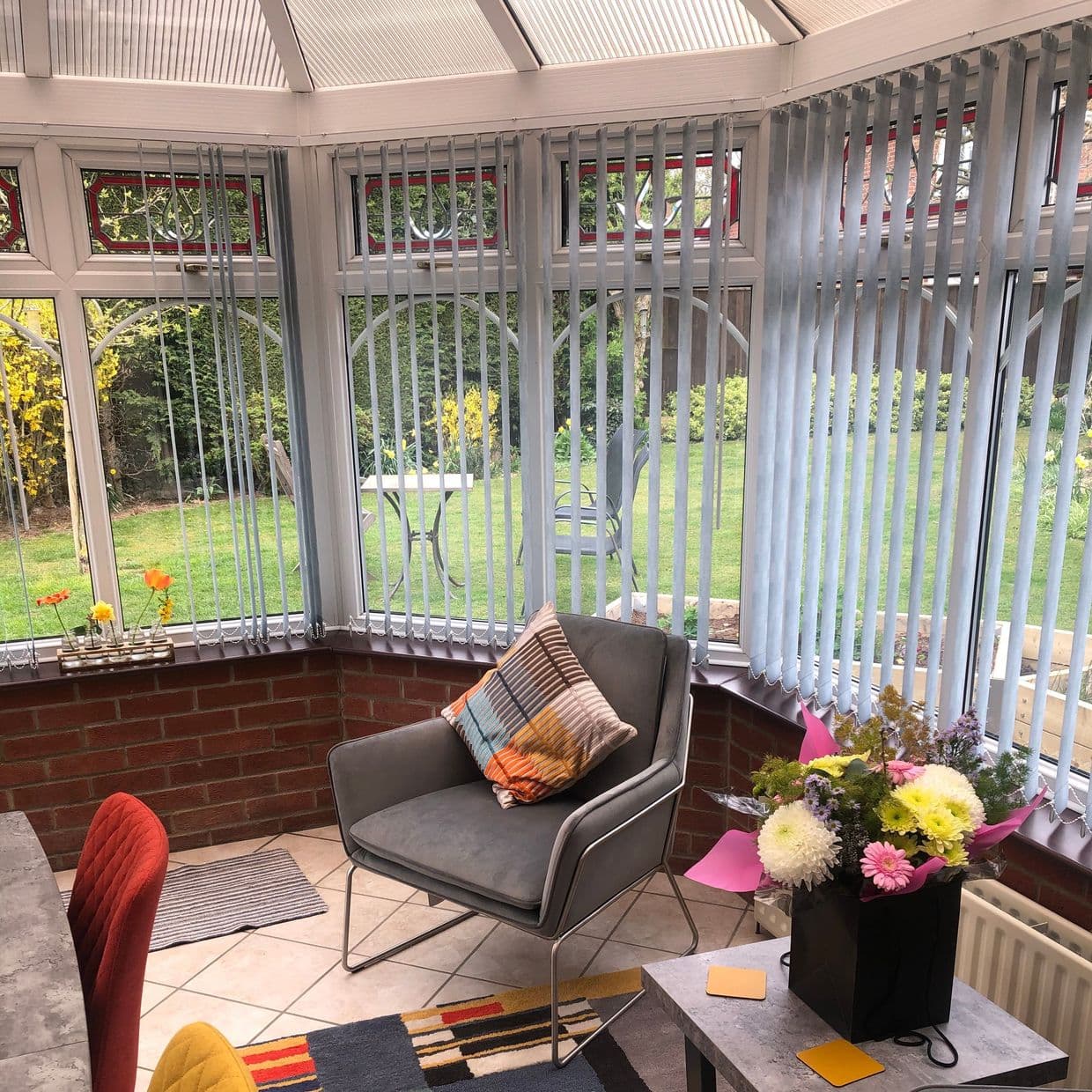 Acacia Light grey Conservatory Vertical Blind