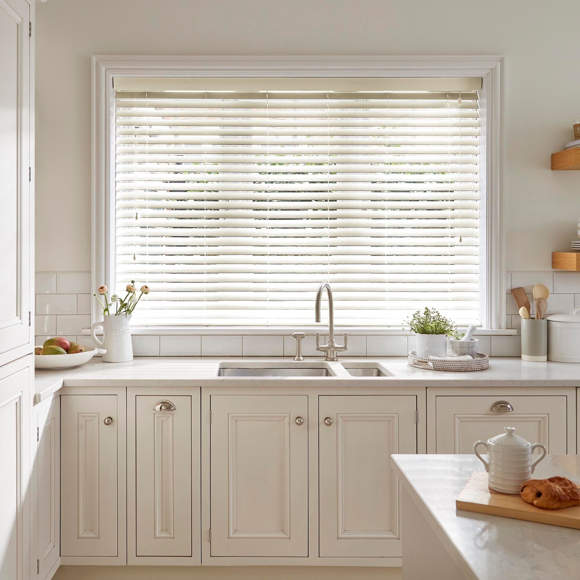 Illusions Soft Ivory Faux Wood Venetian