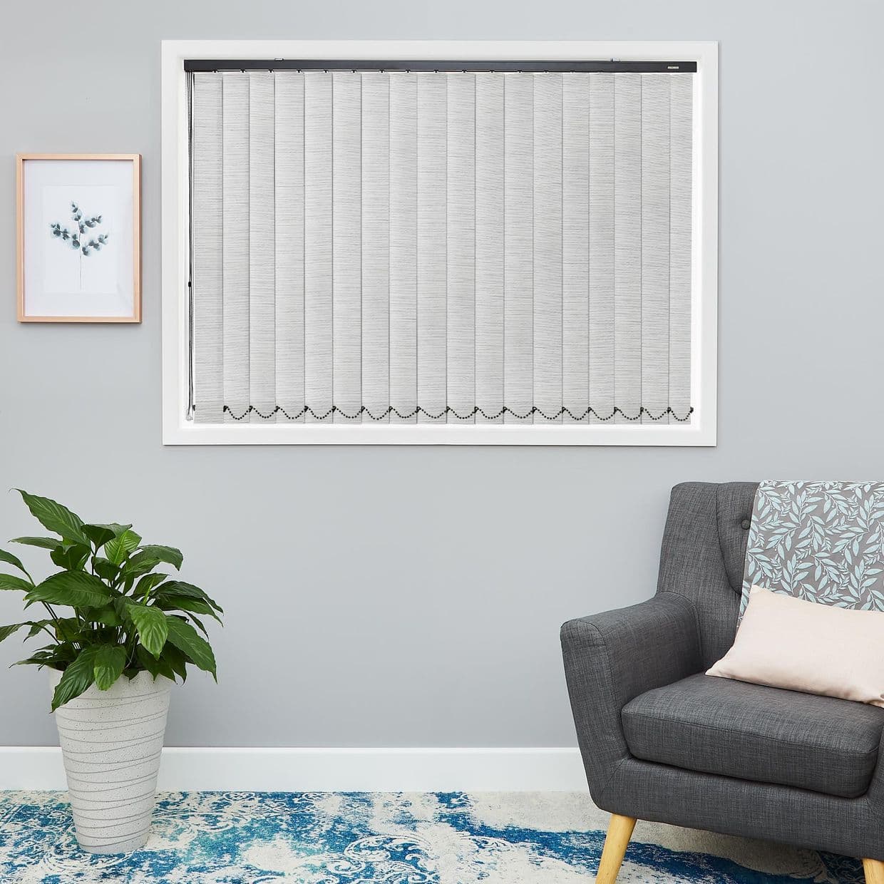 Grenoble Blackout Grey Vertical Blind