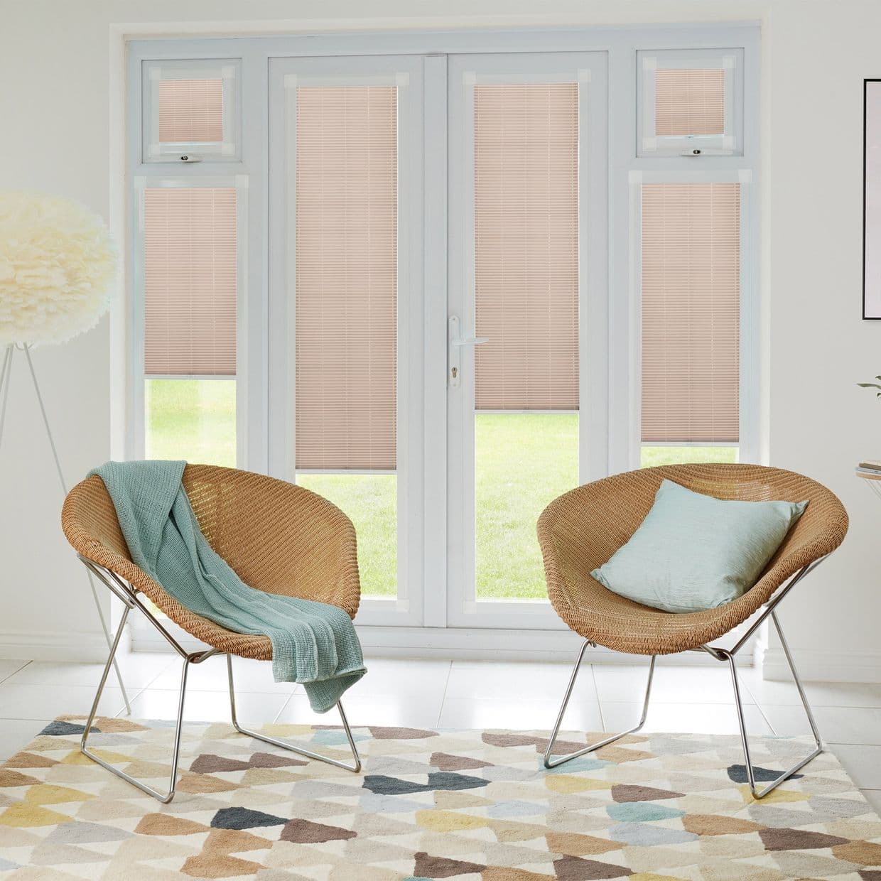 Lanbury Blackout Soft Peach Perfect fit Pleated blind