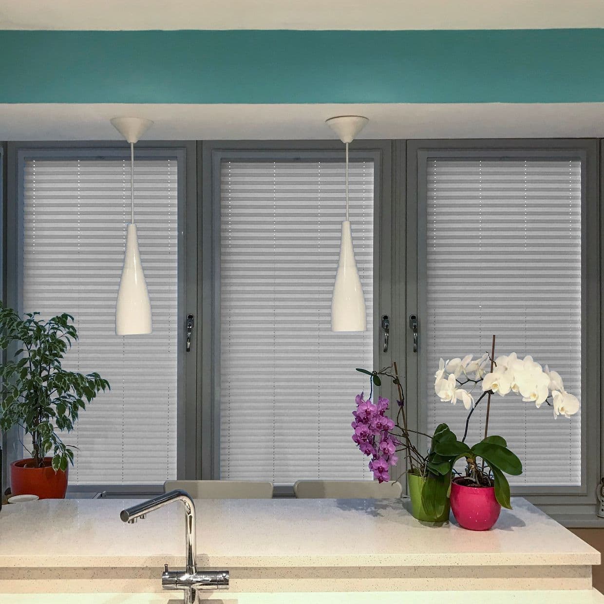 Profusion Silver Perfect fit Pleated blind