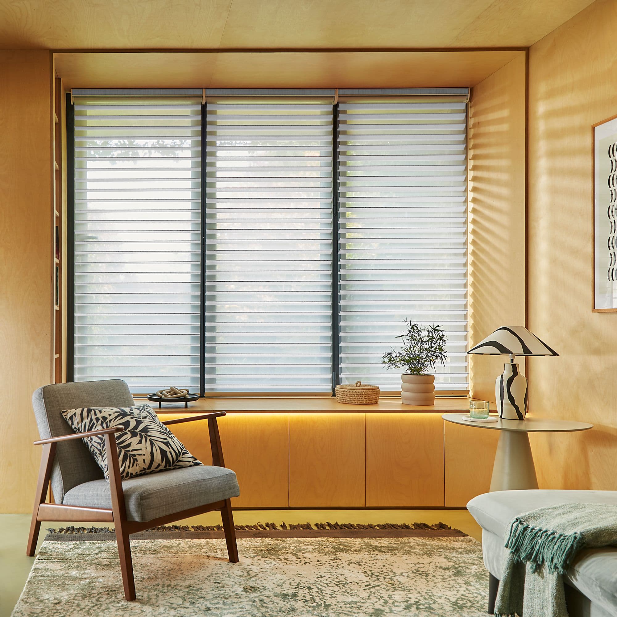 Whisper Grey Triple Shade Blind