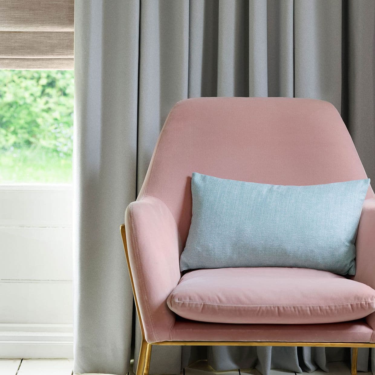 Huxley Dove Grey Curtain
