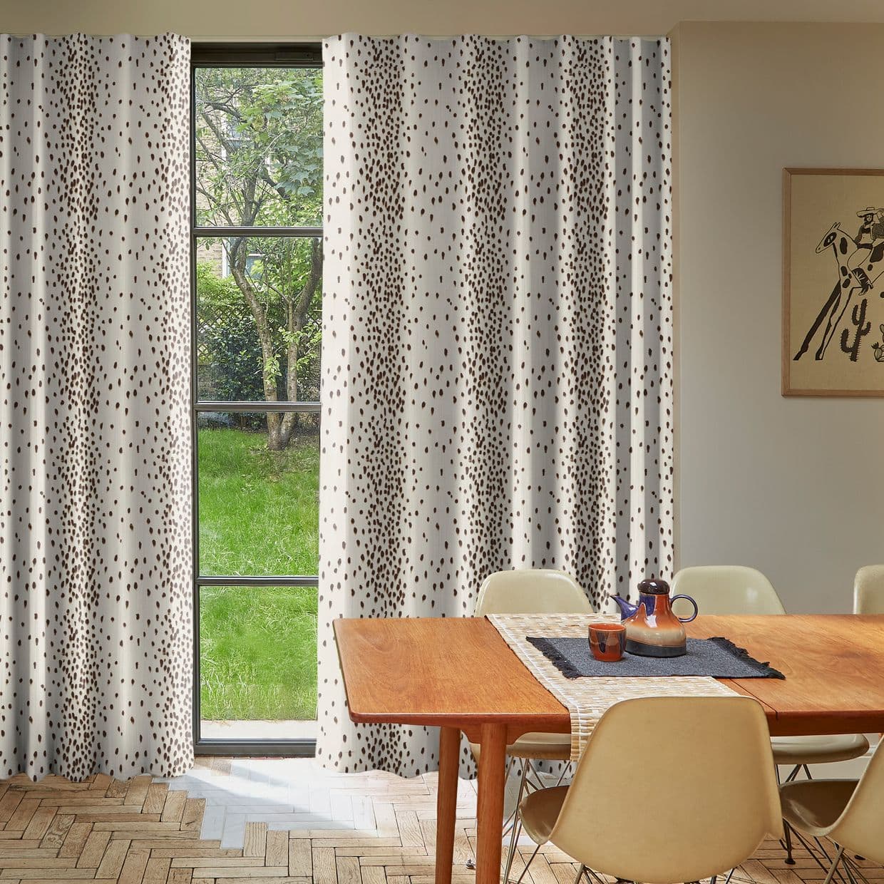 Tottenham Dalmatian Cocoa Curtain