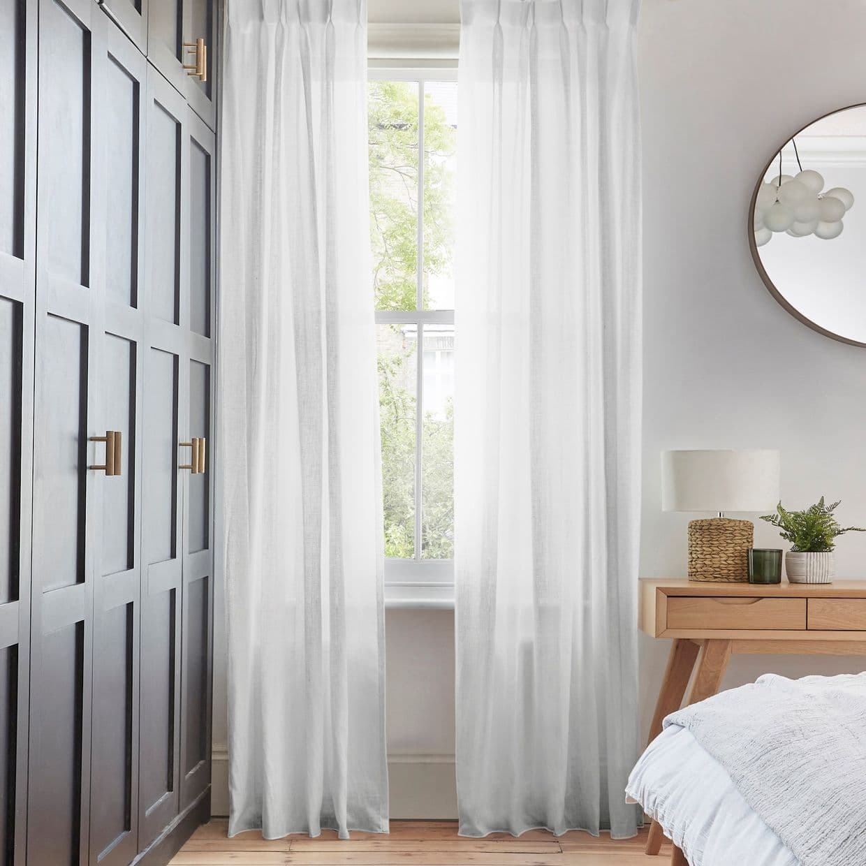 Serenity White Voile Curtain