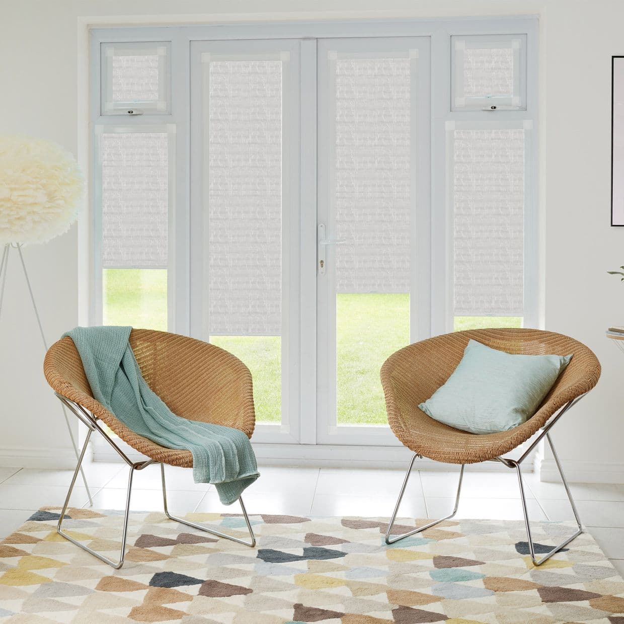 Luster White Perfect fit Pleated blind