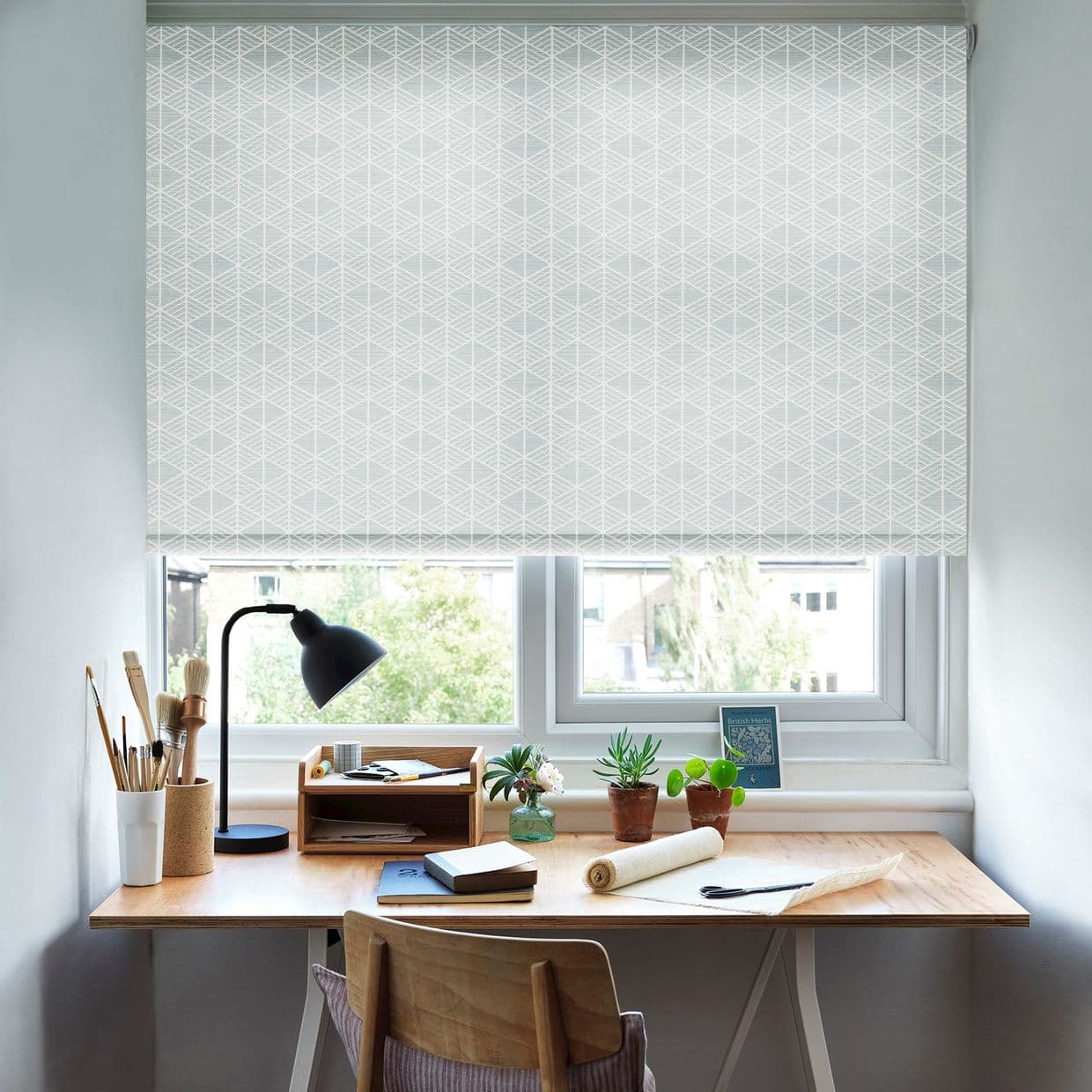 Warsaw Airy Blue Roller Blind