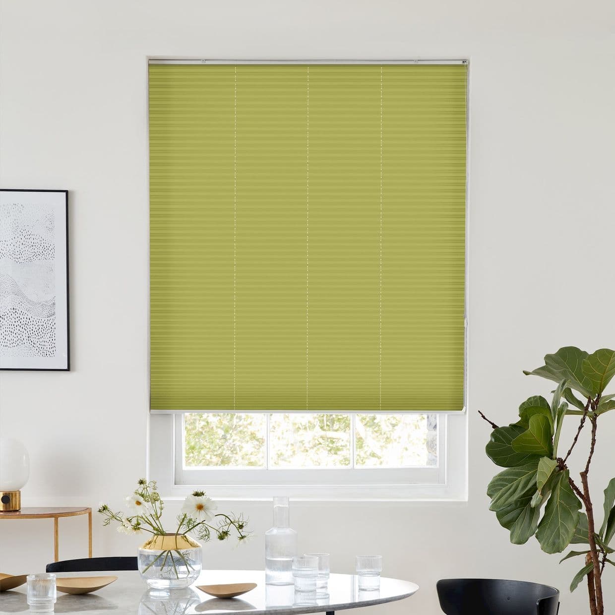 Thermashade Blackout Green Pleated Blind
