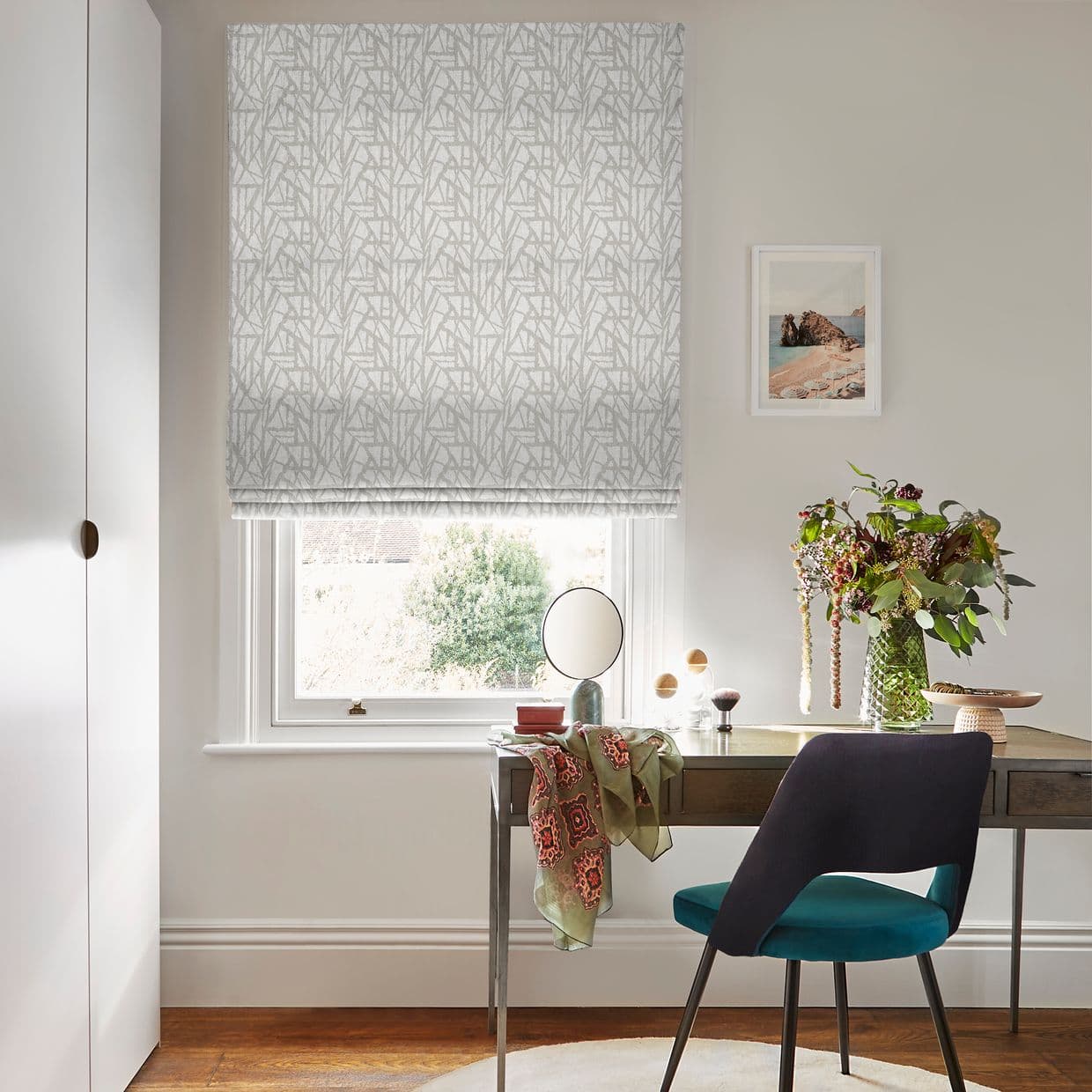 Alder Grey Roman blind